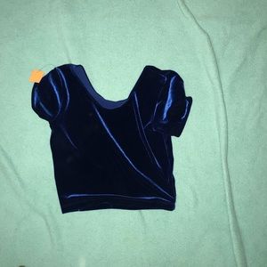 Velvet crop top